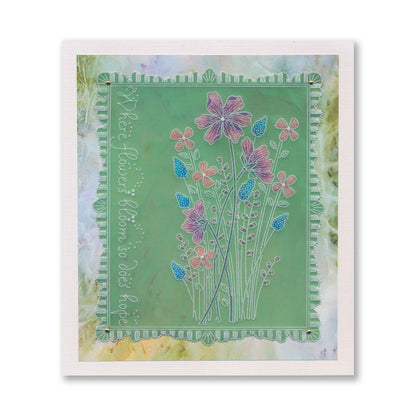 Tina's Meadow Flower Spray A6 Groovi Plate