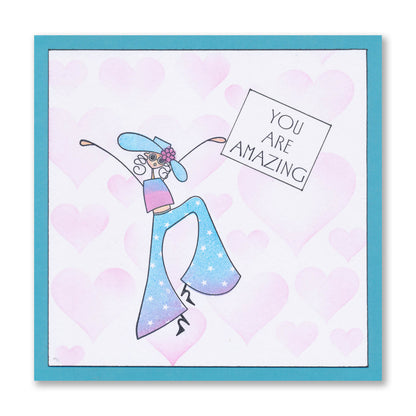 Tall Art Deco Sentiments A5 Stamp Set