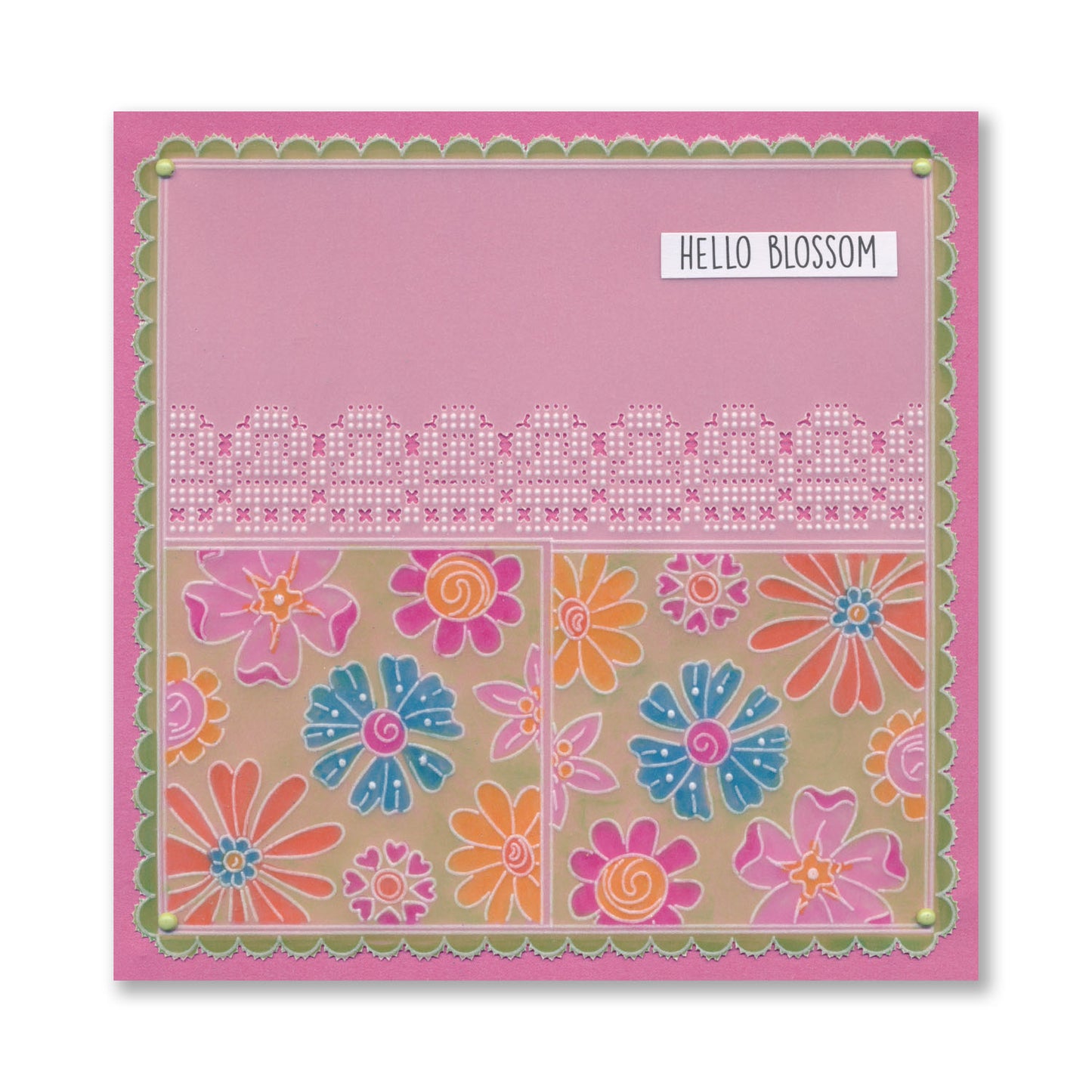 Tina's Thanks Floral Sampler A4 Groovi Plate