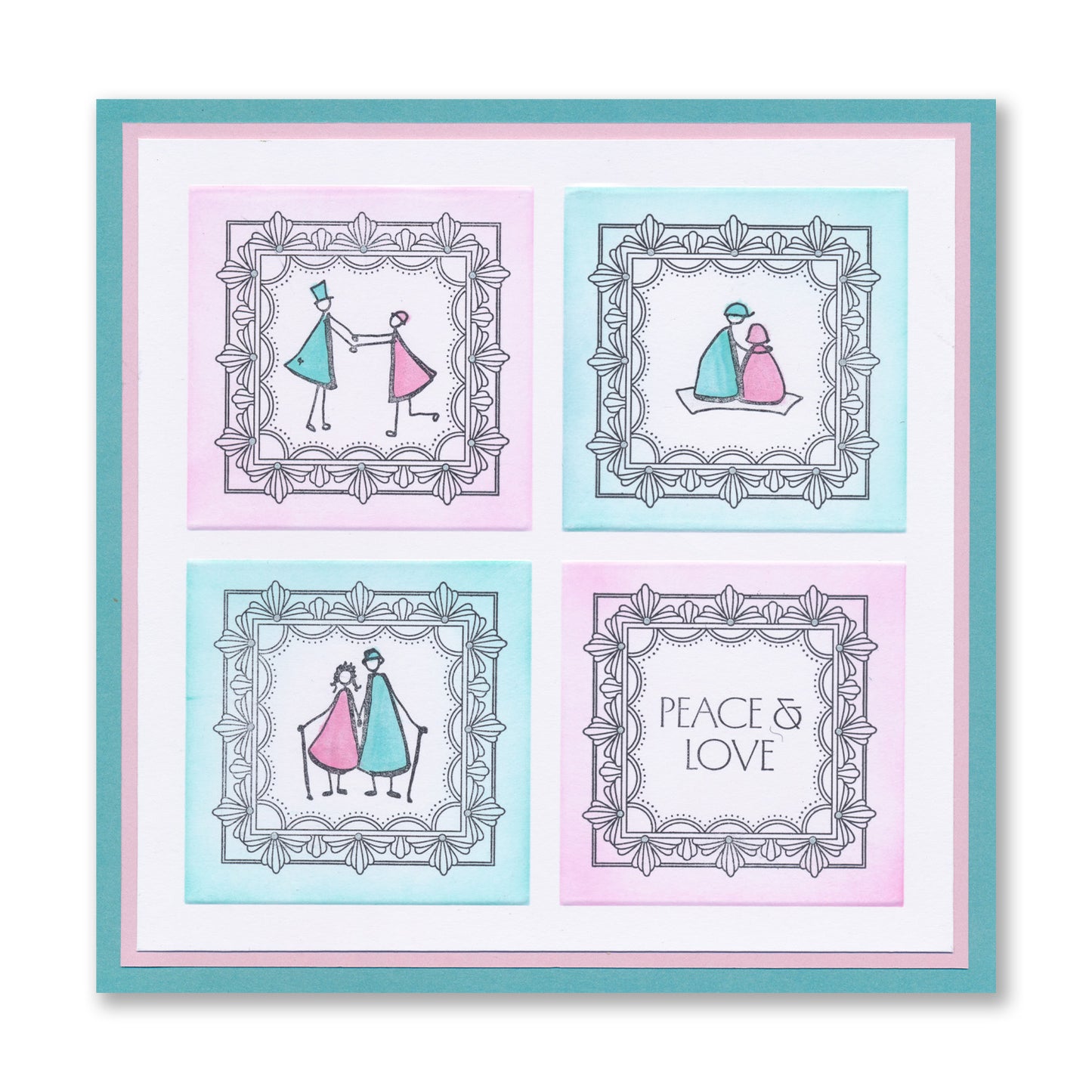 Barbara's Triangle People - Love You To Bits - A5 Stamp Set