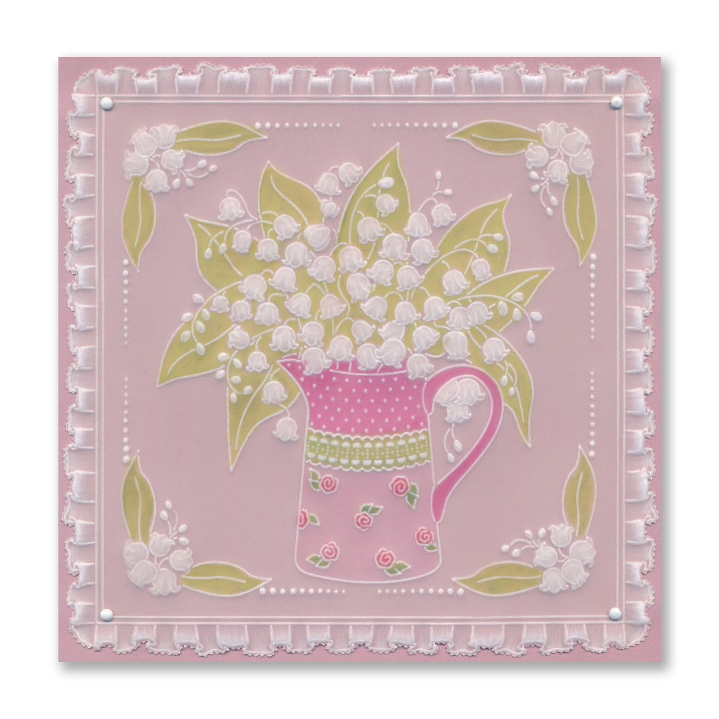 Linda's Lily of the Valley with Jug Midi Groovi Plate