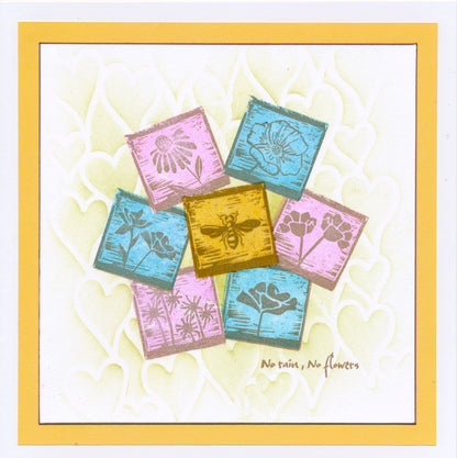 Linocut Mini Sampler A4 Stamp Set