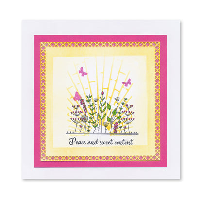 Jazz's With Love - Floral Panels A5 Square Stamp Set