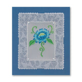 Linda's Richelieu Lace Background A5 Square Groovi Plate