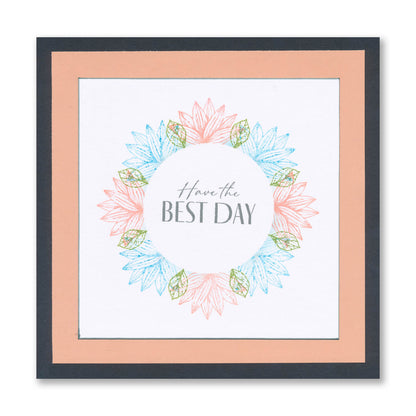 Dotted Blooms & Sentiment Stalks - Set 2 - Just For You A5 Stamp & Mask Set