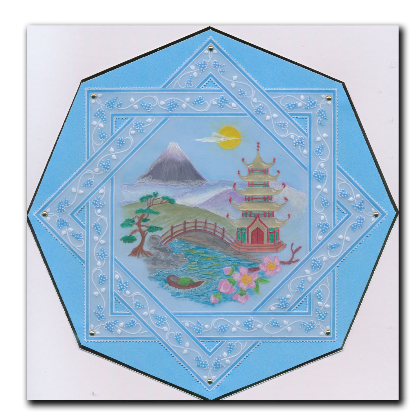 Linda's Layering Frames Set 3 - Oriental A4 Square & A5 Square Groovi Plate Collection