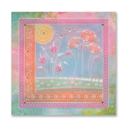 Doodle Landscapes A5 Square Groovi Plate Quartet
