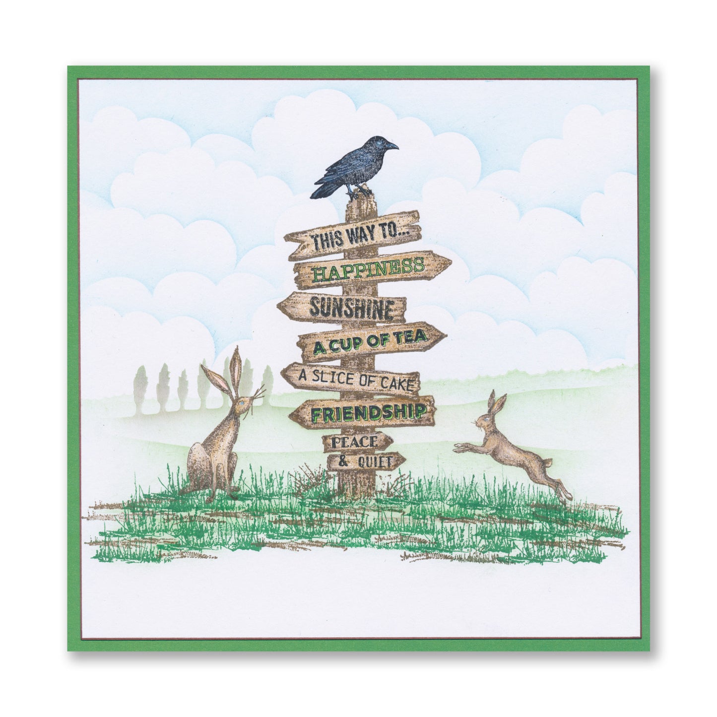 Feel Good Waymarker A5 Square Stamp & Mask Set