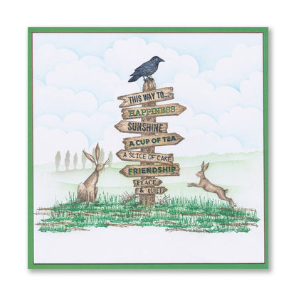 Feel Good Waymarker A5 Square Stamp & Mask Set