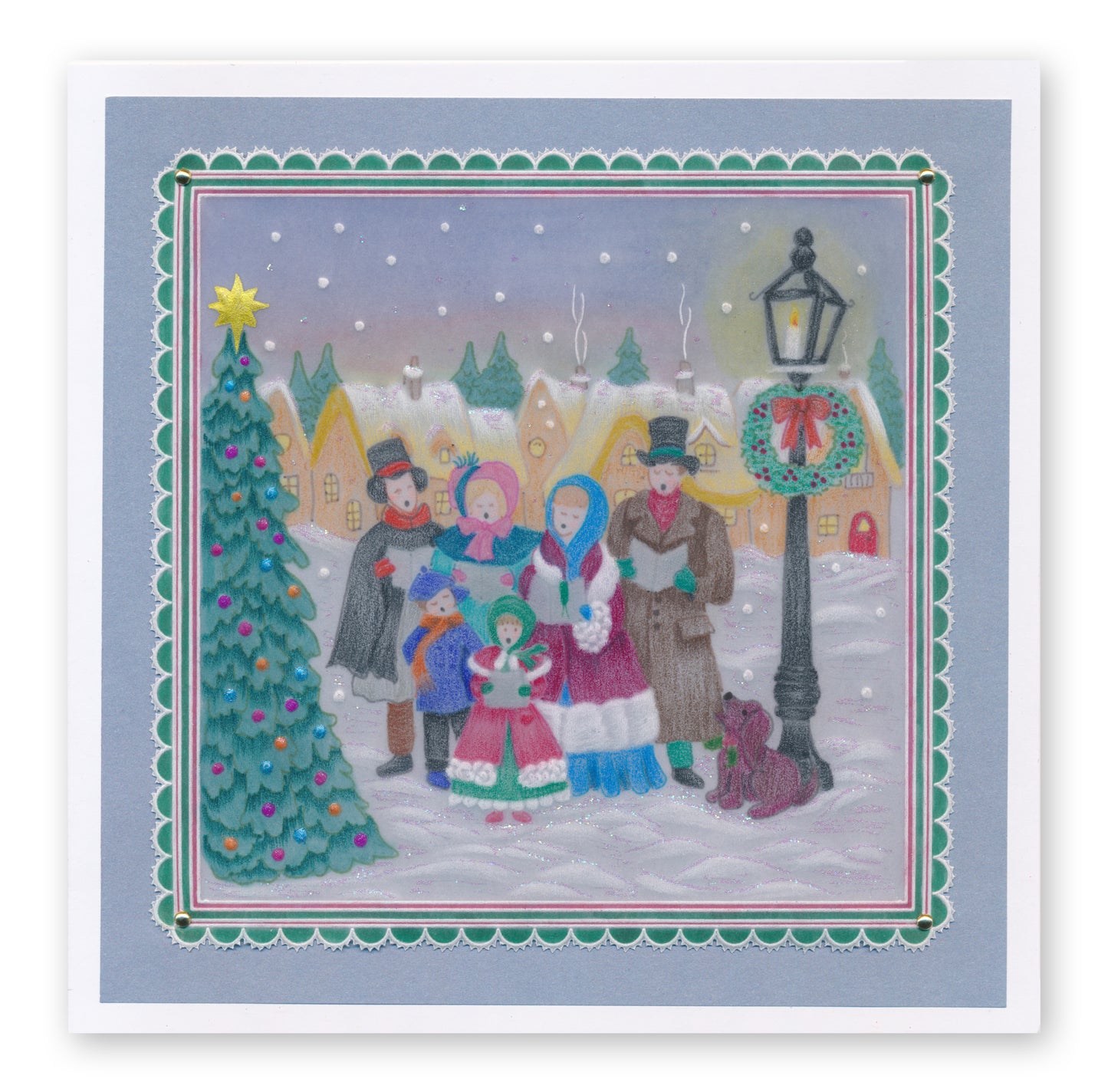 Linda's Carol Singers - Enchanted Christmas A5 Square Groovi Plate