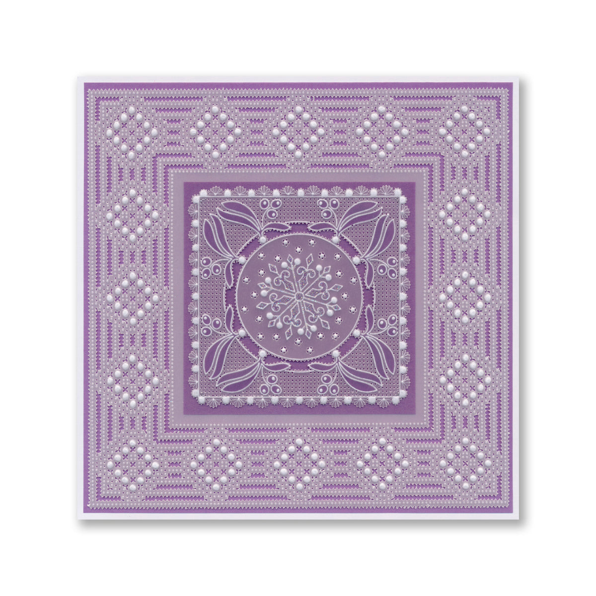 Tina's Snowflake & Mistletoe Christmas All in One A5 Square Groovi Plate