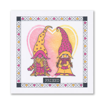 Barbara's Güd Gnomes A5 & A6 Square Stamp & Mask Duo