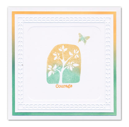 Barbara's Woodland Art Blocks A6 Square Stamp & Embedders Collection