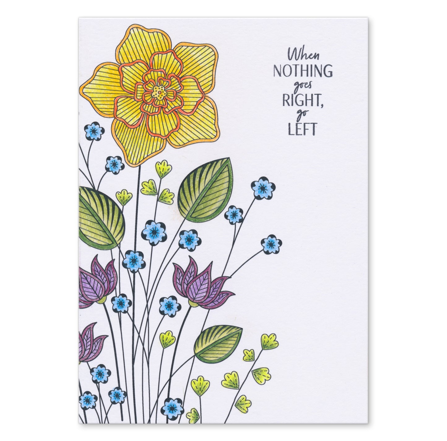 Floral Spray A6 Card Pack - 16 Card Blanks & Envelopes