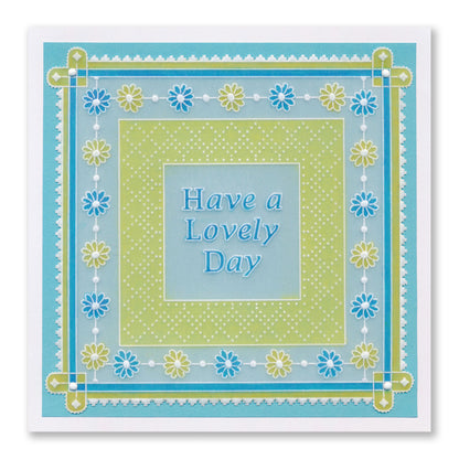 Dotted Lace Frames - Sentiments & Family A4 Groovi Plate