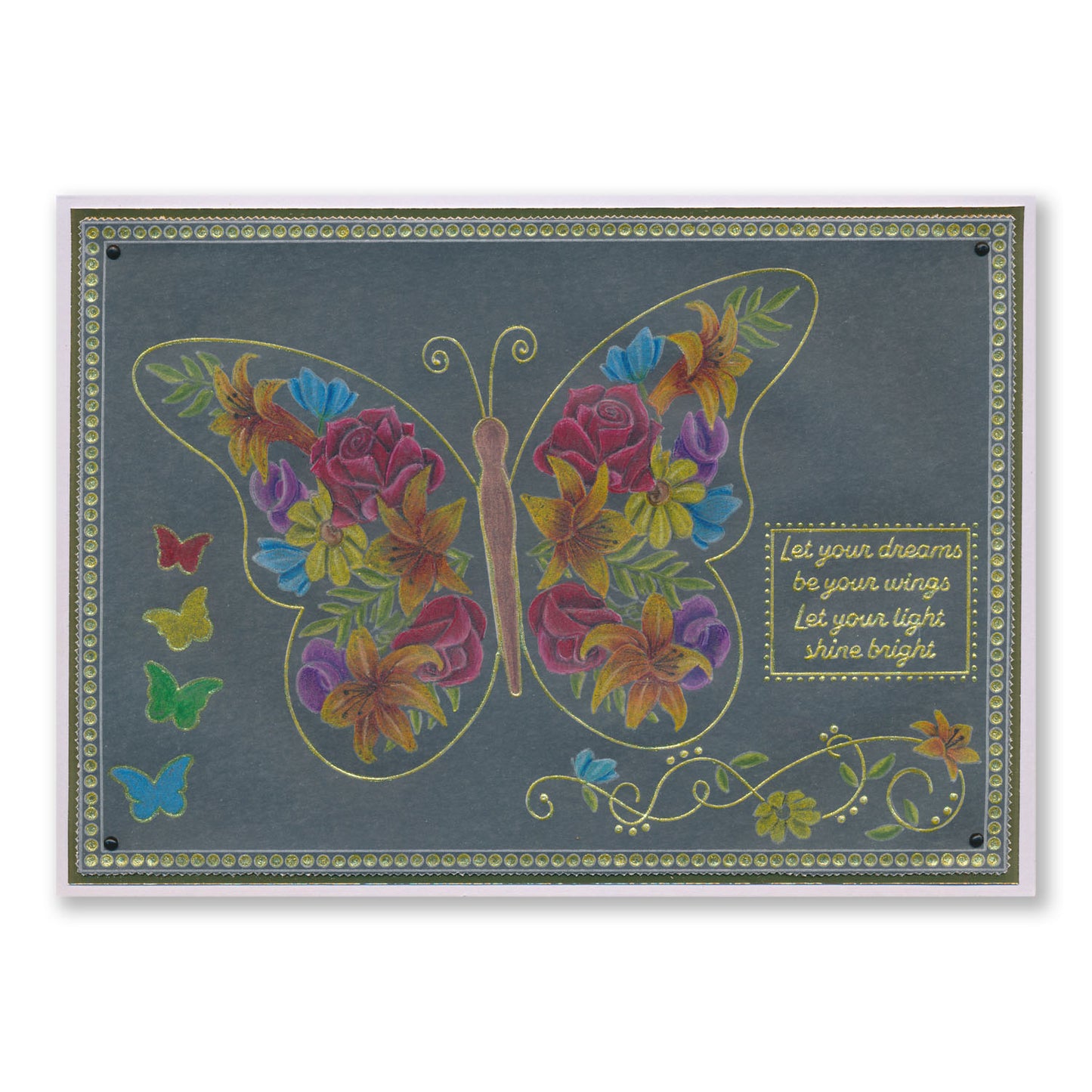 Bouquet Butterfly A6 Groovi Plate