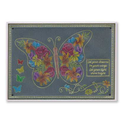 Bouquet Butterfly A6 Groovi Plate