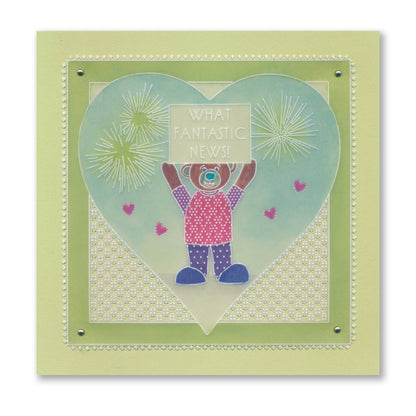 Tall Art Deco Sentiments A5 Groovi Plate
