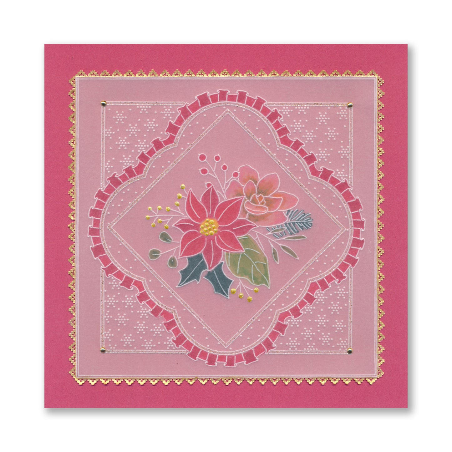 Groovi Grid Overlay - Christmas Posy A5 Square Groovi Plate