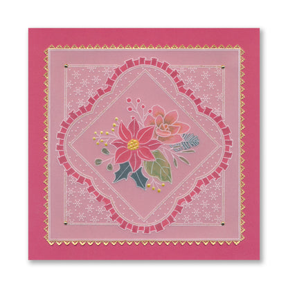 Groovi Grid Overlay - Christmas Posy A5 Square Groovi Plate
