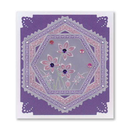 Nested Hexagons Doodle Frames A4 Square Groovi Plate