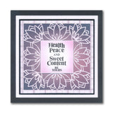 Japanese Beauty, Love & Peace Square Aperture Framer Die Set Trio