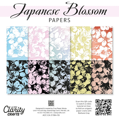 Japanese Blossom Papers 5" x 5"