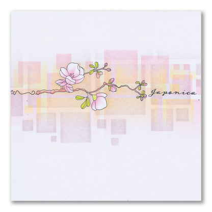 Abstract Rectangles Aperture Mat A4 Stencil