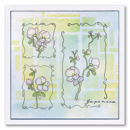 Abstract Rectangles Aperture Mat A4 Stencil