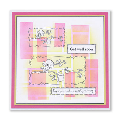 Abstract Rectangles Aperture Mat A4 Stencil