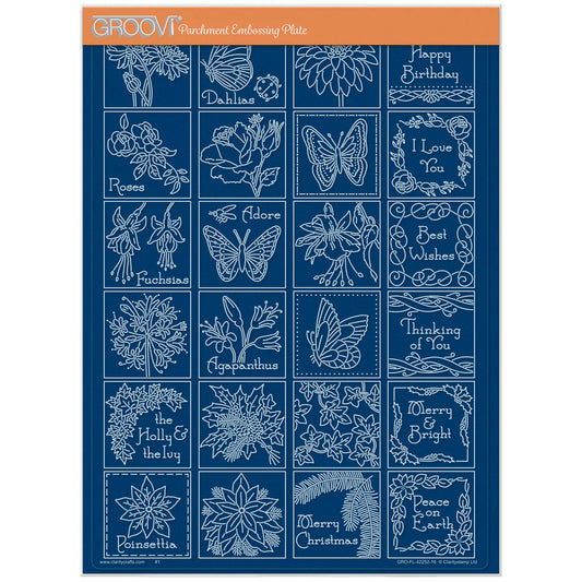 Jayne's Floral Sampler A4 Groovi Plate