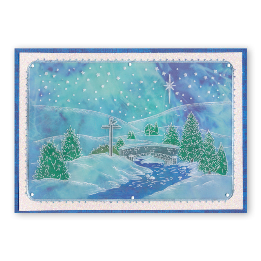 Jayne's Winter Scene - Bridge A5 Groovi Plate