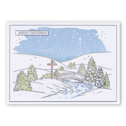 Jayne's Winter Scenes A5 Square Stamp & Mask Collection