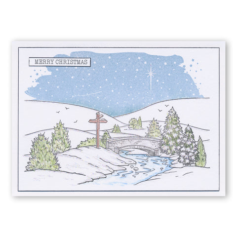 Jayne's Winter Scenes A5 Stamp & Mask Duo