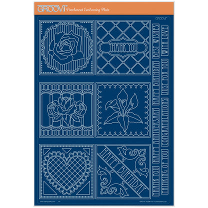 Jazz's Rosie Sampler A4 Groovi Plate