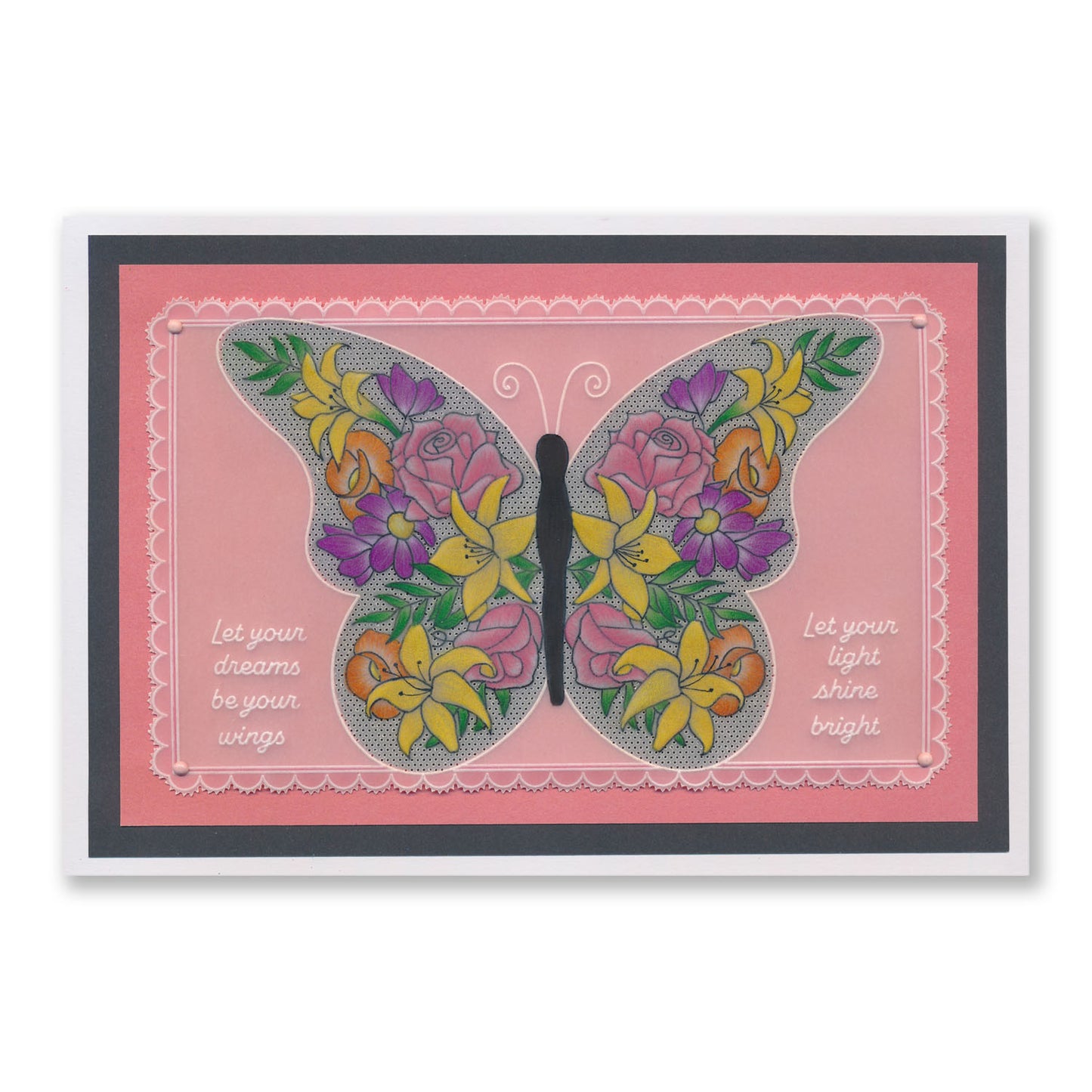 Bouquet Butterfly A6 Groovi Plate