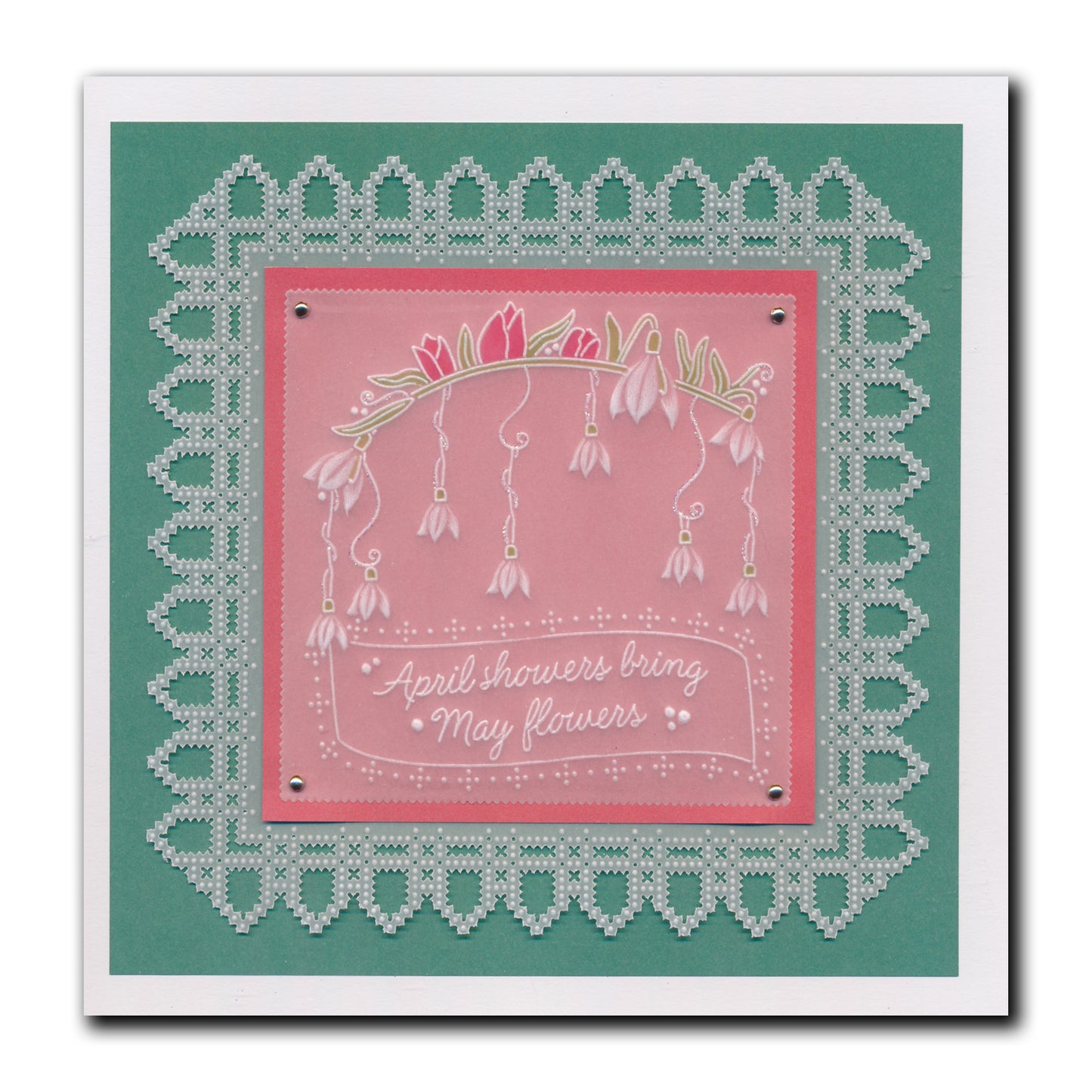 Barbara's SHAC Tulips & Snowdrops Framer A5 Square Groovi Plate