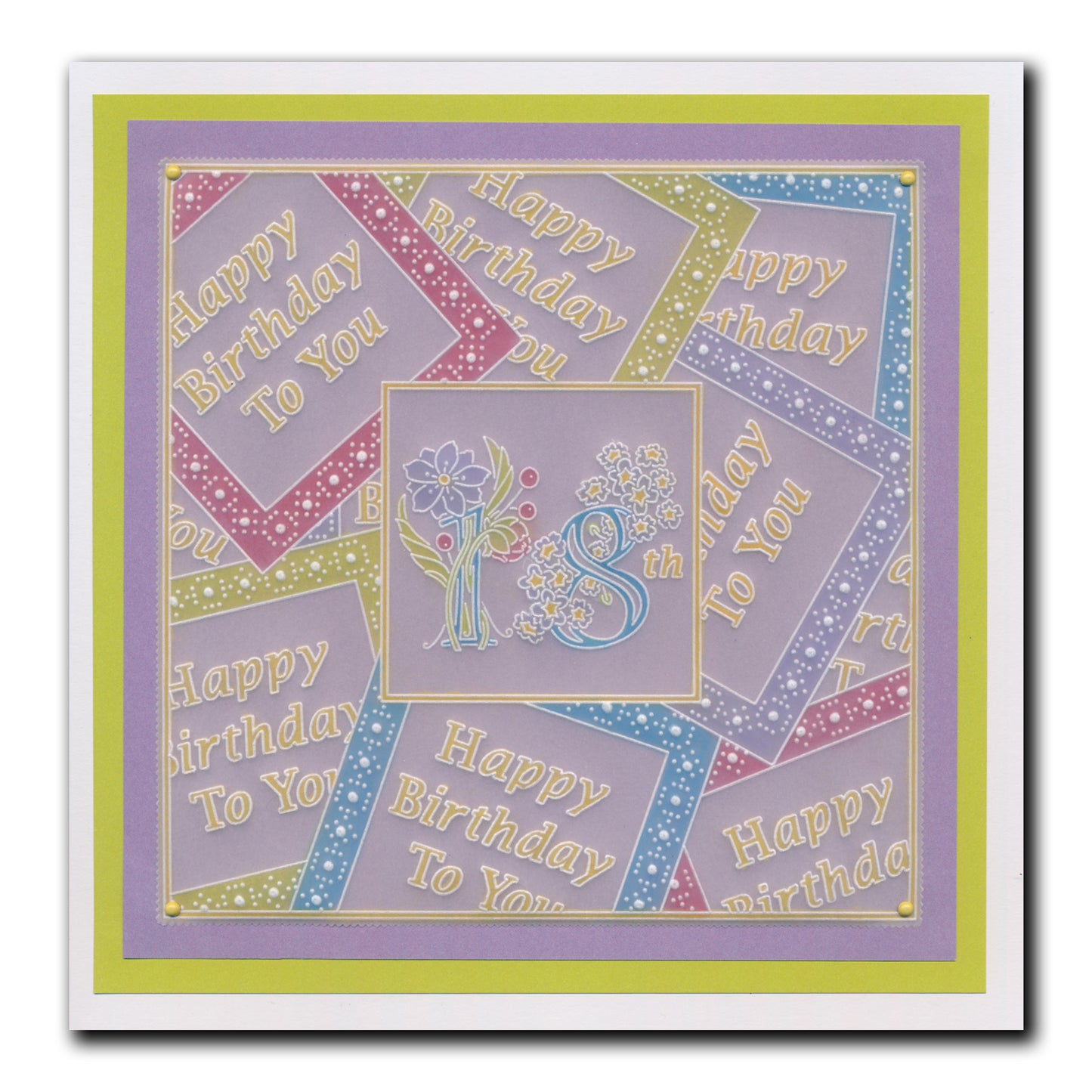 Dotted Lace Frames - ABC & Numbers A4 Groovi Plate