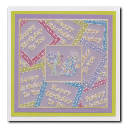 Dotted Lace Frames - ABC & Numbers A4 Groovi Plate