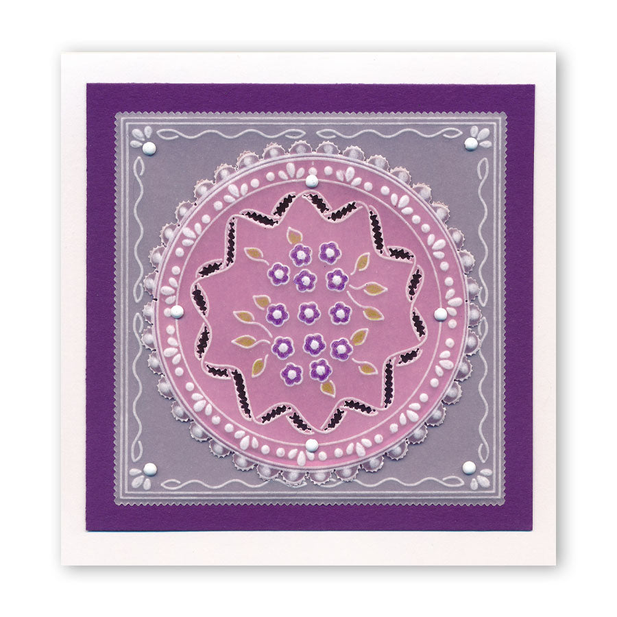 Josie's Parchment Trading Coins & Frame A5 Square Groovi Plate Trio