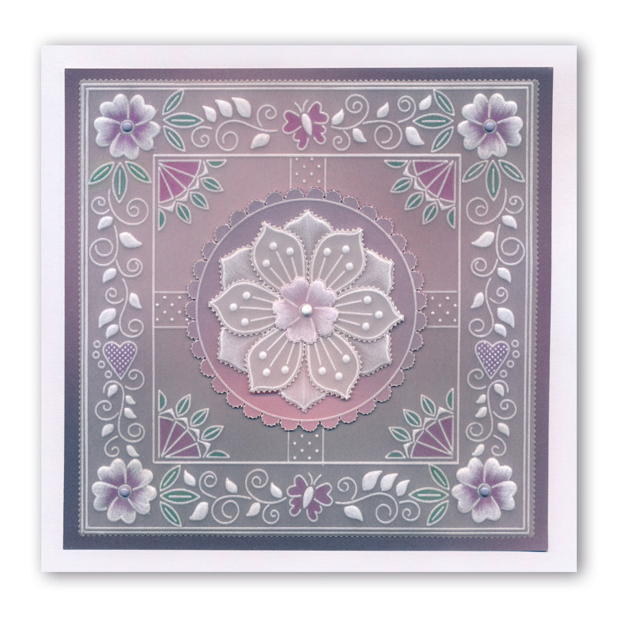 Josie's Parchment Trading Coins & Frame A5 Square Groovi Plate Trio