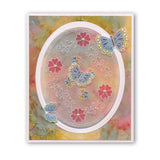 Josie's Floral Frame & Alphabet A5 Square Groovi Plate