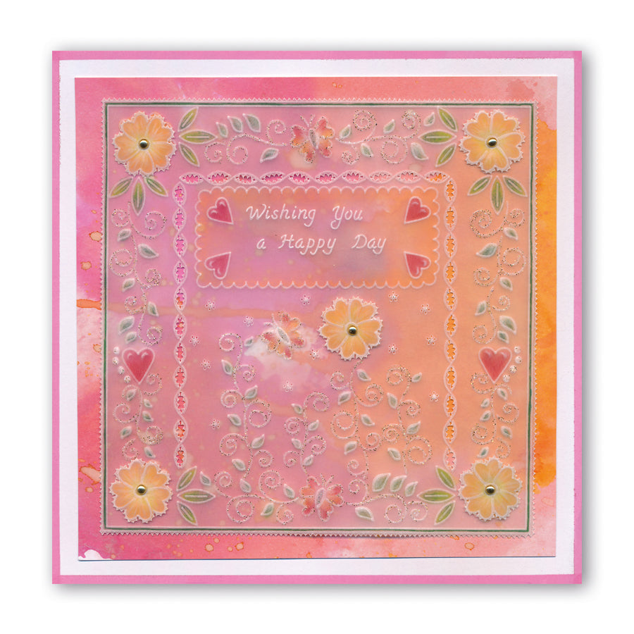 Josie's Parchment Trading Coins & Frame A5 Square Groovi Plate Trio