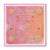 Josie's Floral Frame & Alphabet A5 Square Groovi Plate