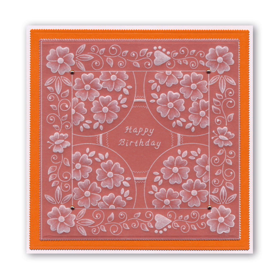 Josie's Parchment Trading Coins & Frame A5 Square Groovi Plate Trio