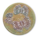 Josie's PTC Coins Butterflies & Hearts A5 Square Groovi Plate