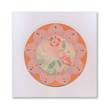 Josie's Joy - Circular (Diagonal) Lace Duet A5 Square Groovi Grid