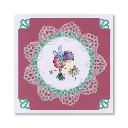 Josie's Joy - Circular (Diagonal) Lace Duet A5 Square Groovi Grid