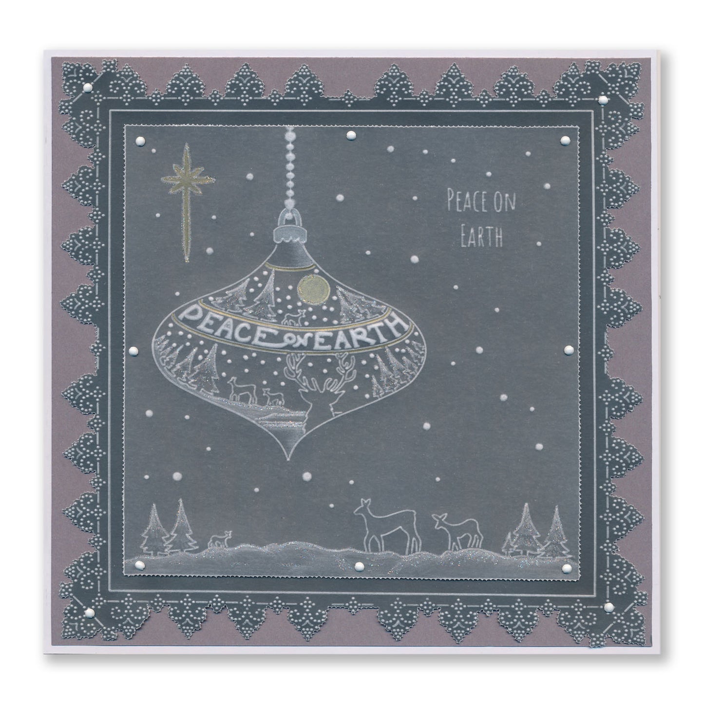 Barbara's Bijou Christmas Baubles A5 Groovi Plate