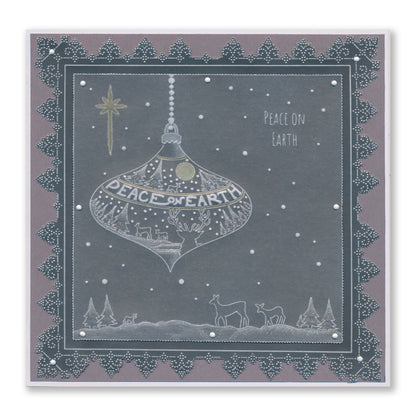 Barbara's Bijou Christmas Baubles A5 Groovi Plate